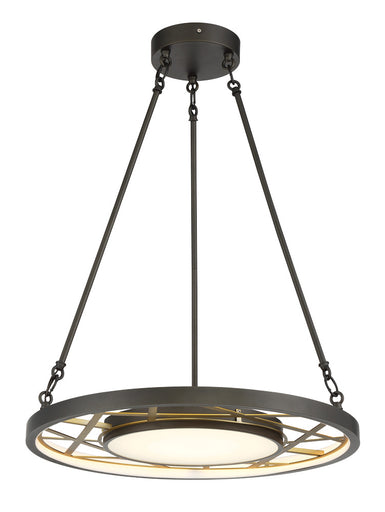 Tribeca by Robin Baron LED Pendant Smoked Iron And Soft Brass
