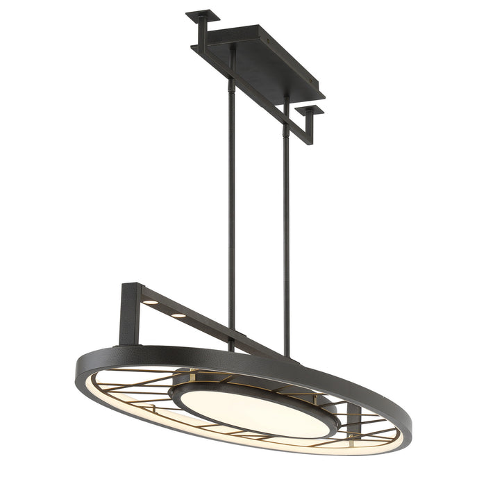 Metropolitan - N7528-716-L - LED Island Pendant - Tribeca by Robin Baron - Smoked Iron And Soft Brass