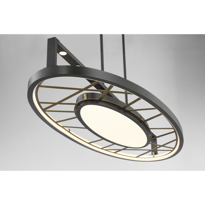 Metropolitan - N7528-716-L - LED Island Pendant - Tribeca by Robin Baron - Smoked Iron And Soft Brass