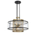 Metropolitan - N7813-726 - Four Lights Pendant - Soho by Robin Baron - Coal And Soft Brass