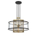 Metropolitan - N7813-726 - Four Lights Pendant - Soho by Robin Baron - Coal And Soft Brass