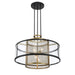 Metropolitan - N7813-726 - Four Lights Pendant - Soho by Robin Baron - Coal And Soft Brass