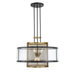 Metropolitan - N7813-726 - Four Lights Pendant - Soho by Robin Baron - Coal And Soft Brass