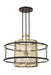 Metropolitan - N7813-726 - Four Lights Pendant - Soho by Robin Baron - Coal And Soft Brass