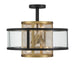 Metropolitan - N7814-726 - Four Light Convertible Semi Flush / Pendant - Soho by Robin Baron - Coal And Soft Brass