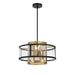Metropolitan - N7814-726 - Four Light Convertible Semi Flush / Pendant - Soho by Robin Baron - Coal And Soft Brass
