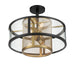 Metropolitan - N7814-726 - Four Light Convertible Semi Flush / Pendant - Soho by Robin Baron - Coal And Soft Brass