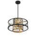 Metropolitan - N7814-726 - Four Light Convertible Semi Flush / Pendant - Soho by Robin Baron - Coal And Soft Brass
