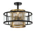 Metropolitan - N7814-726 - Four Light Convertible Semi Flush / Pendant - Soho by Robin Baron - Coal And Soft Brass