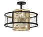 Metropolitan - N7814-726 - Four Light Convertible Semi Flush / Pendant - Soho by Robin Baron - Coal And Soft Brass