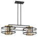 Metropolitan - N7819-726 - Six Light Island Pendant - Soho by Robin Baron - Coal And Soft Brass