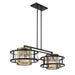 Metropolitan - N7819-726 - Six Light Island Pendant - Soho by Robin Baron - Coal And Soft Brass