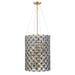Metropolitan - N7847-711 - Eight Light Foyer Pendant - Brookcrest - Sand Coal With Gold Highlights