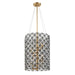 Metropolitan - N7847-711 - Eight Light Foyer Pendant - Brookcrest - Sand Coal With Gold Highlights
