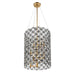 Metropolitan - N7847-711 - Eight Light Foyer Pendant - Brookcrest - Sand Coal With Gold Highlights