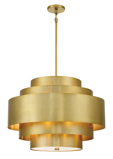 SpyGlass Terrace Five Light Pendant Soft Brass