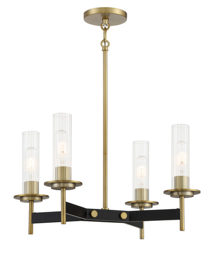 Baldwin Park Four Light Chandelier Coal And Soft Brass