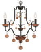 Minka-Lavery - 2663-723 - Three Light Chandelier - Colonial Charm - Old World Bronze w/Walnut