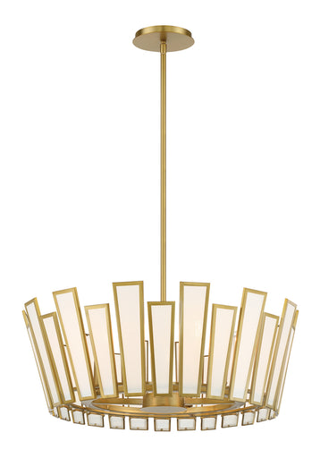Ricochet Five Light Pendant Soft Brass