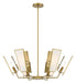 Minka-Lavery - 2676-695 - Six Light Chandelier - Ricochet - Soft Brass
