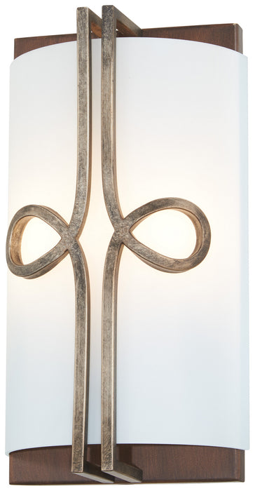 Minka-Lavery - 2692-115 - Two Light Wall Sconce - Yorkville by Robin Baron - Aged Darkwood w/Silver Patina