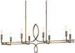 Minka-Lavery - 2698-115 - Eight Light Island Pendant - Yorkville by Robin Baron - Aged Darkwood w/Silver Patina