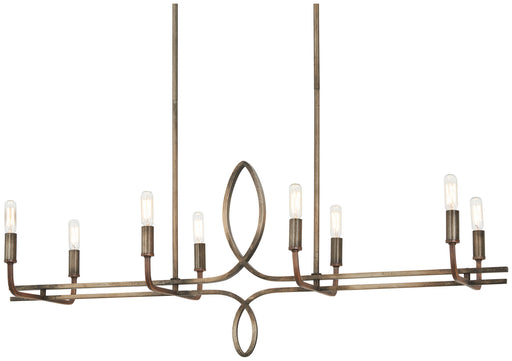 Yorkville by Robin Baron Eight Light Island Pendant Aged Darkwood w/Silver Patina