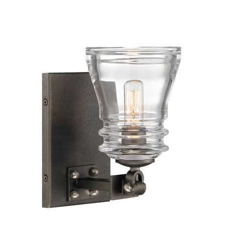 Graham Avenue One Light Bath Smoked Iron And Brushed Nickel