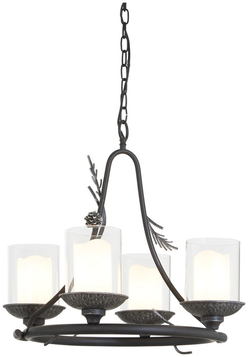 Minka-Lavery - 2754-694 - Four Light Chandelier - Ponderosa Ridge - Weathered Spruce w/Silver Highlights