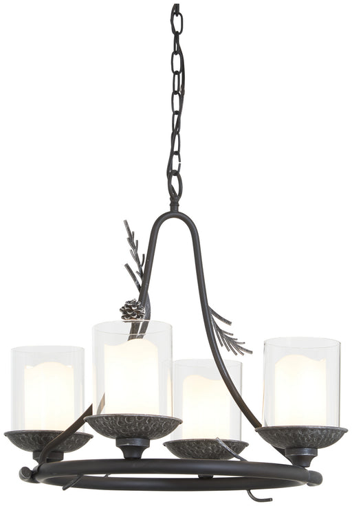 Minka-Lavery - 2754-694 - Four Light Chandelier - Ponderosa Ridge - Weathered Spruce w/Silver Highlights