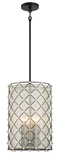 Sheer Elegance Four Light Pendant Coal