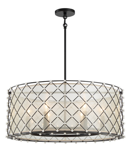 Sheer Elegance Six Light Pendant Coal
