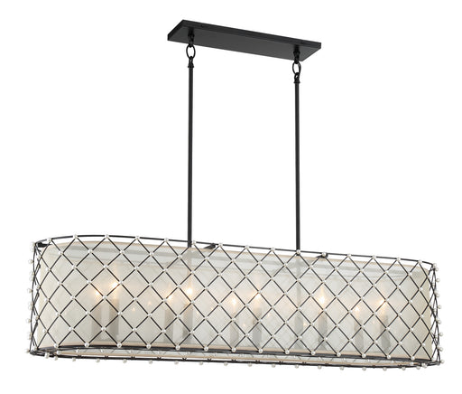 Sheer Elegance Ten Light Island Pendant Coal