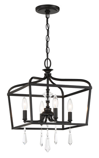 Laurel Estate Four Light Foyer/Semi Flush Coal