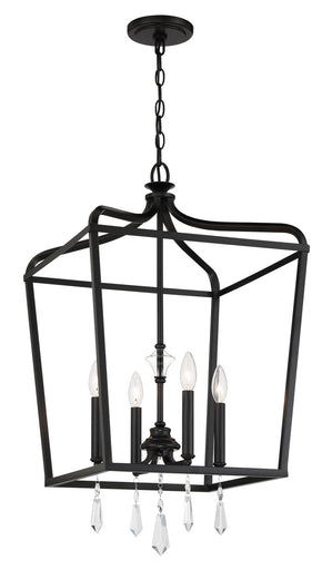 Laurel Estate Four Light Foyer Pendant Coal