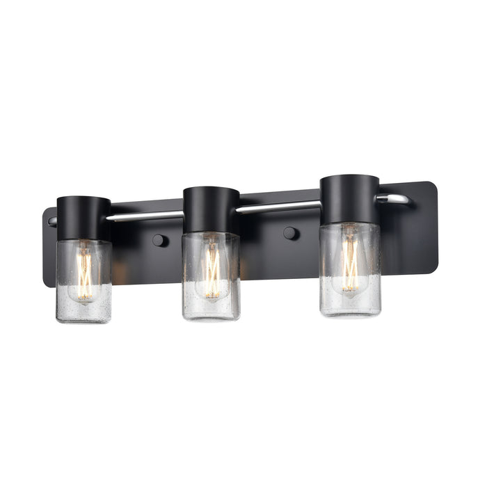 DVI Lighting - DVP40743EB+CH-SDY - Three Light Vanity - Tuxedo - Chrome
