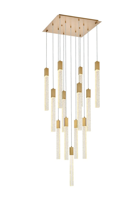 Weston 13 Light Pendant Satin Gold-Pendants-Elegant Lighting-Lighting Design Store