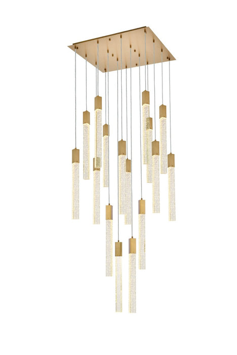 Weston 16 Light Pendant Satin Gold-Pendants-Elegant Lighting-Lighting Design Store