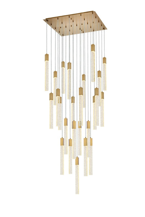 Weston 25 Light Pendant Satin Gold-Pendants-Elegant Lighting-Lighting Design Store