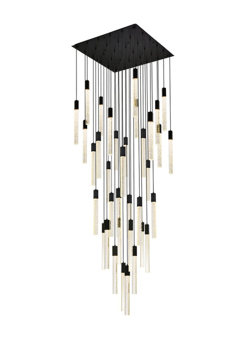Weston 36 Light Pendant Black-Pendants-Elegant Lighting-Lighting Design Store