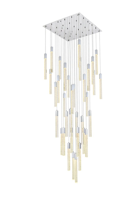 Weston 36 Light Pendant Chrome-Pendants-Elegant Lighting-Lighting Design Store