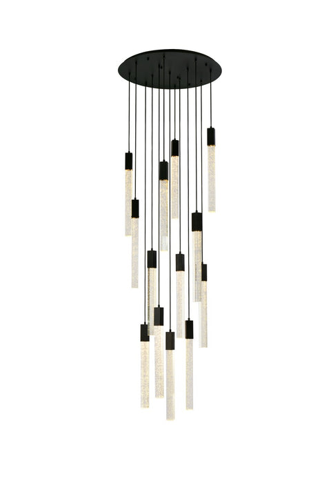 Weston 13 Light Pendant Black-Pendants-Elegant Lighting-Lighting Design Store