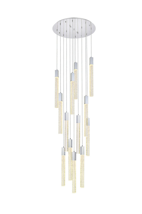 Weston 13 Light Pendant Chrome-Pendants-Elegant Lighting-Lighting Design Store