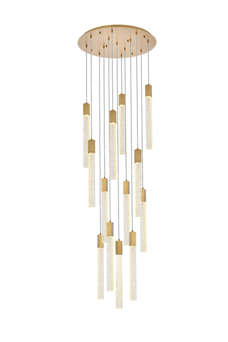 Weston 13 Light Pendant Satin Gold-Pendants-Elegant Lighting-Lighting Design Store