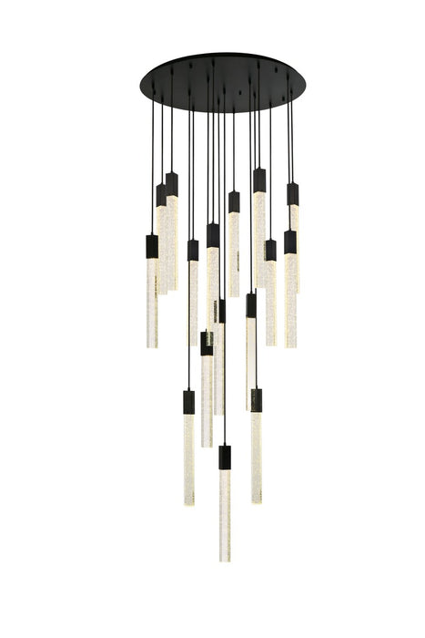 Weston 16 Light Pendant Black-Pendants-Elegant Lighting-Lighting Design Store