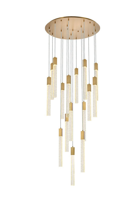 Weston 16 Light Pendant Satin Gold-Pendants-Elegant Lighting-Lighting Design Store