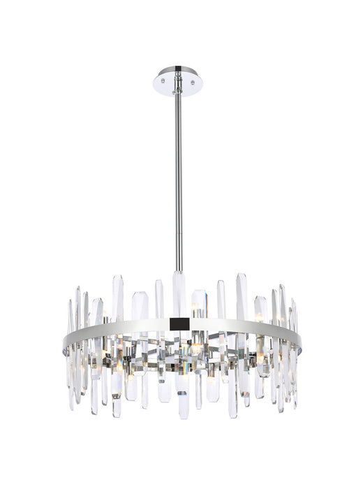 Serena 14 Light Pendant Chrome-Mid. Chandeliers-Elegant Lighting-Lighting Design Store