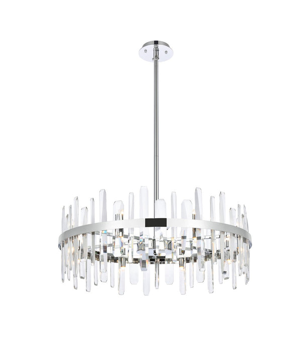 Serena 16 Light Chandelier Chrome-Mid. Chandeliers-Elegant Lighting-Lighting Design Store