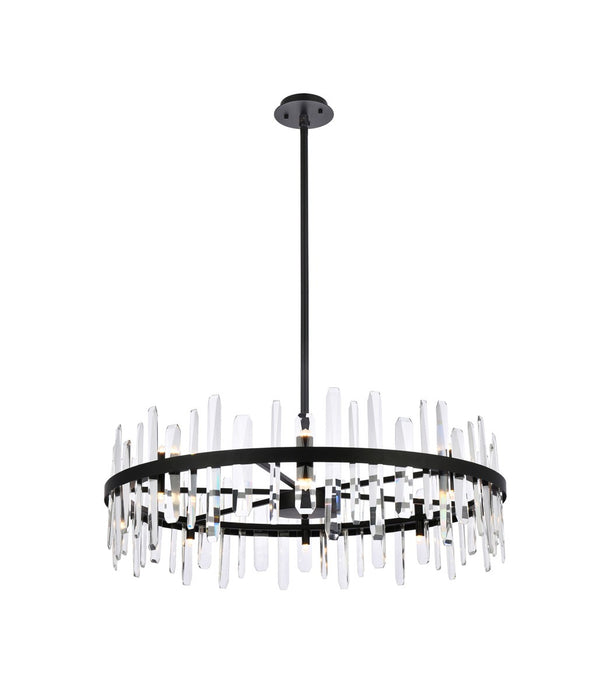 Serena 16 Light Chandelier Black-Large Chandeliers-Elegant Lighting-Lighting Design Store