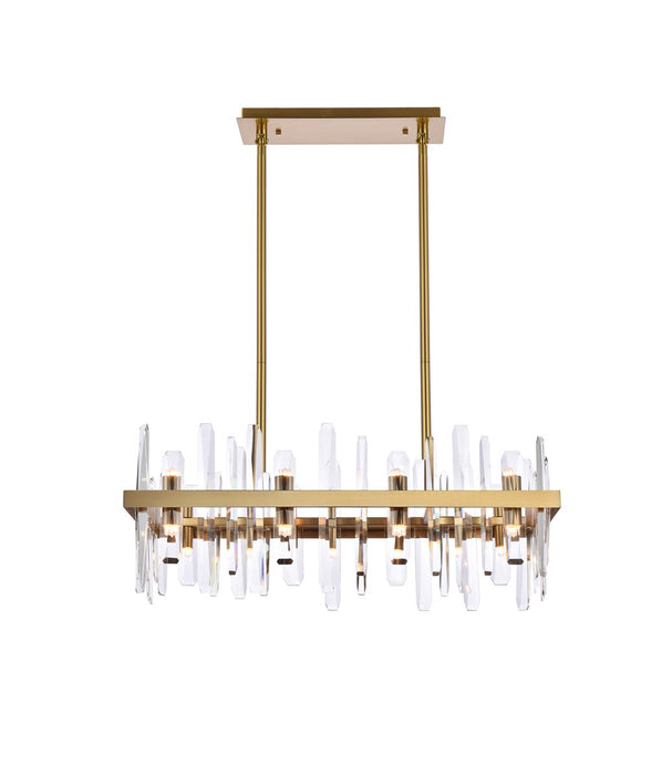Serena 16 Light Chandelier Satin Gold-Mid. Chandeliers-Elegant Lighting-Lighting Design Store